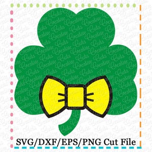 File di Shamrock trifoglio di taglio SVG Bow Tie, st patricks svg, st patrick svg, st patrick tagliare file, svg di trifoglio, trifoglio svg, shamrock tagliare file