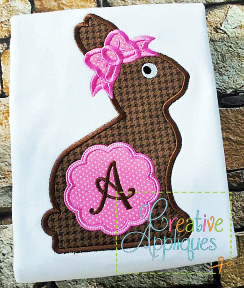 Easter Bunny Monogram Applique Machine Embroidery Design 4 Sizes - Etsy