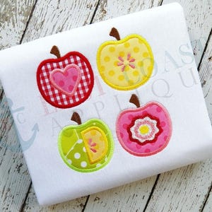 Sweet Apples Applique Design, machine embroidery design, embroidery design, apple applique design,