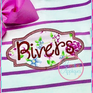 Monogram Frame Digital Machine Embroidery Applique Design 8 sizes, rectangle frame applique, applique frame, applique monogram frame