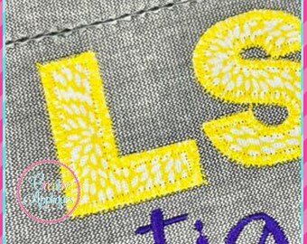Zigzag Stitch Applique Alphabet Letter Set A-Z Machine Embroidery Design 7 Sizes!!!  alphabet applique, applique letters, 2" thru 8"