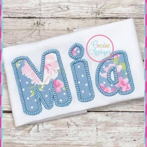 Conjunto de letras do alfabeto de apliques de peixe-boi A-Z Applique Design de bordado de máquina 7 tamanhos! apliques de alfabeto, letras de apliques, 3" a 7"