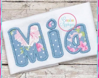 Manatee Applique Alphabet Letter Set A-Z Applique Machine Embroidery Design 7 Sizes! alphabet applique, applique letters, 3&quot; thru 7&quot;