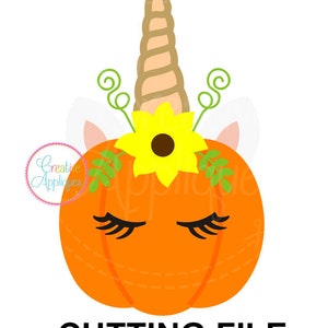 ESCLUSIVO SVG eps svg DXF unicorno zucca, zucca svg, autunno in formato svg, caduta in formato svg, zucche svg tagliare file, unicorno svg, file di taglio di unicorno