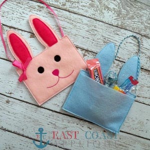 Bunny Treat Bag In The Hoop Embroidery machine embroidery design, in the hoop design, in the hoop pattern, easter  in the hoop design