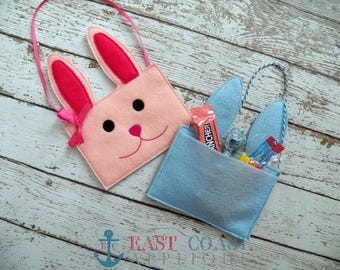 Bunny Treat Bag In The Hoop Embroidery machine embroidery design, in the hoop design, in the hoop pattern, easter  in the hoop design
