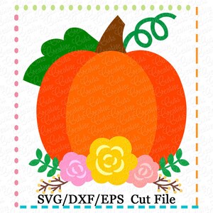EXKLUSIVE florale Kürbis Blumen SVG schneiden Datei, Kürbis schneiden Datei, Danksagung Svg, Herbst Svg, Herbst Svg, Blumen Kürbis Svg Datei schneiden