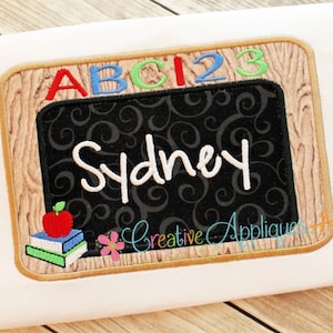 Chalkboard  Monogram Digital Machine Embroidery Applique Design 4 sizes