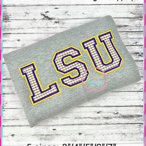 Double Satin Collegiate Applique Alphabet letters A thru Z, varsity applique alphabet, athletic block applique alphabet,