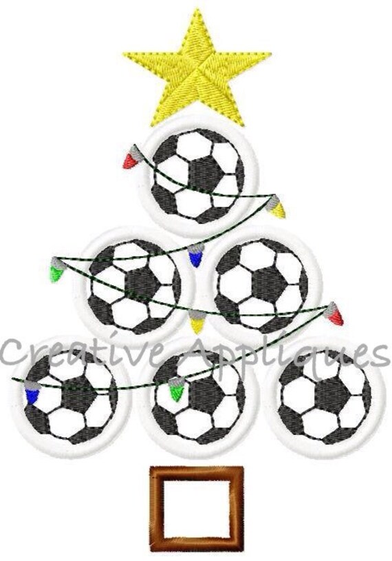Pallone da calcio di calcio palla dell'albero di Natale Applique