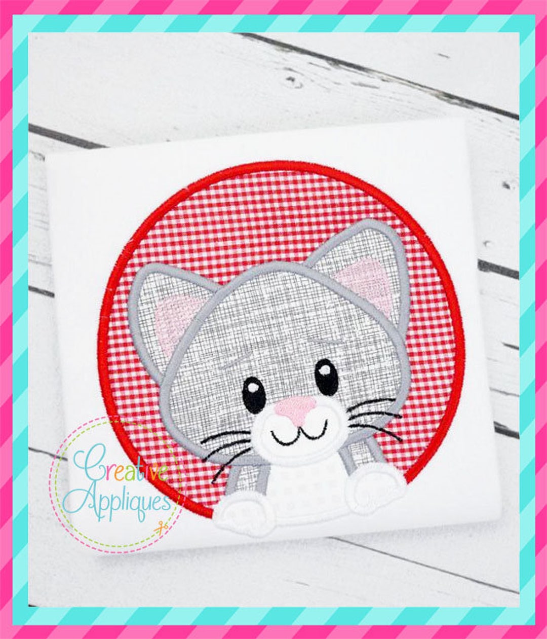 Kitty Cat Digital Machine Embroidery Applique Design 4 Sizes, Kitty Cat ...