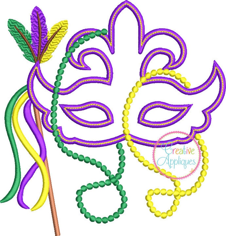mardi gras embroidery shirt