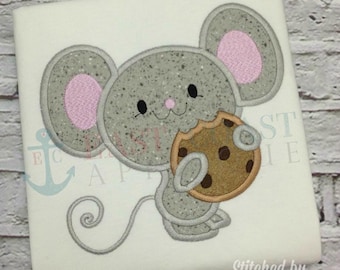 Maskinbroderidesign med kaka-mus, musapplikationsdesign, musbroderidesign, maskinbroderiapplikationsdesign