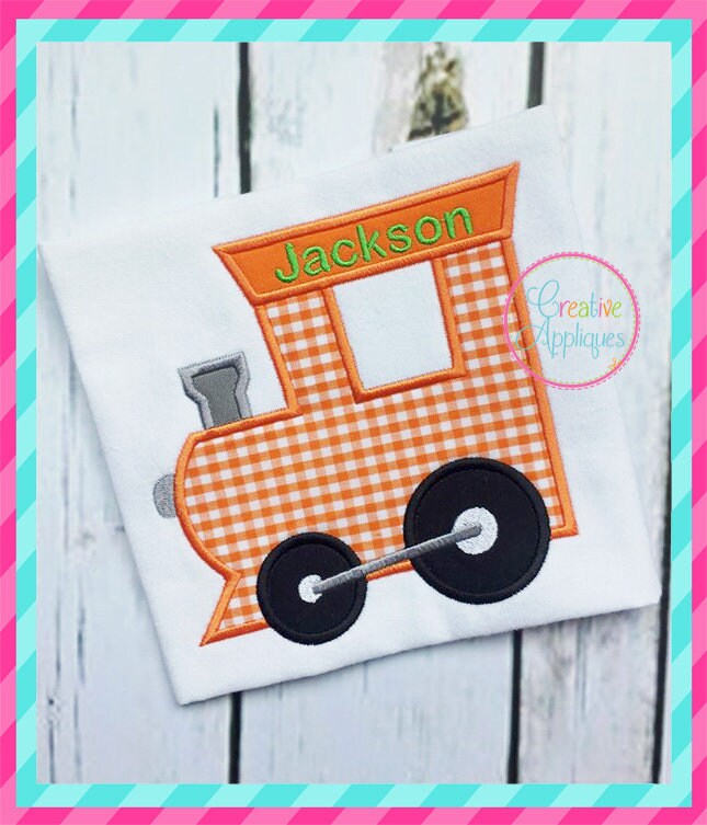 Machine Applique Train Train Applique Digital Machine Embroidery Design 5 Sizes, Train ...