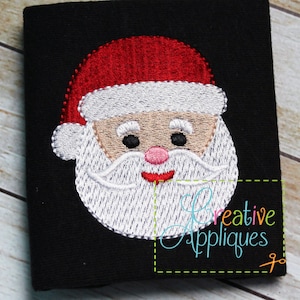 Santa Miniature Fill Stitch Machine Embroidery Design 3 Sizes, santa embroidery, miniature santa embroidery, embroidery santa