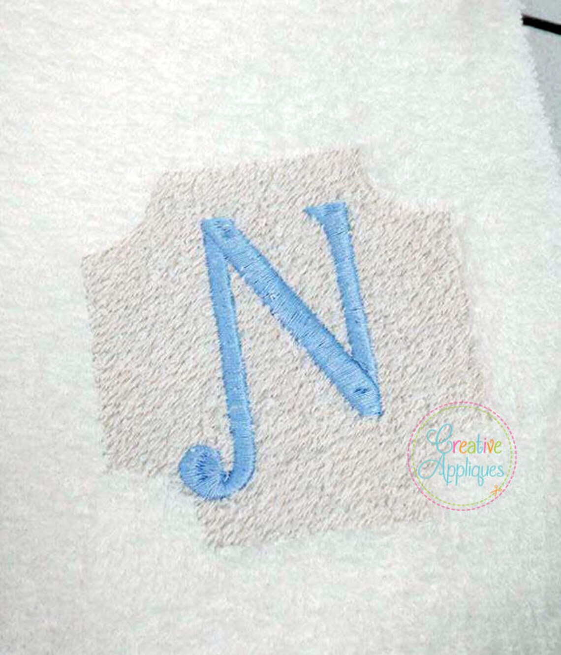 Nap Loft Pile Down Square Monogram Frame Digital Machine Embroidery ...