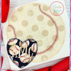 Zigzag Stitch Baseball Softball Star Digital Machine Embroidery Design 4 Sizes, baseball embroidery, baseball applique
