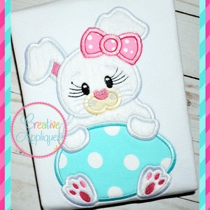 Bunny Rabbit Easter Digital Machine Embroidery Applique Design 5 SIZES rabbit applique, rabbit embroidery, bunny applique, bunny embroidery