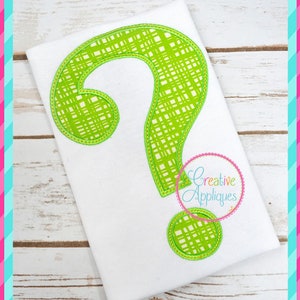 Question Mark Applique Digital Machine Embroidery Applique Design 10 sizes, question mark applique, question mark applique