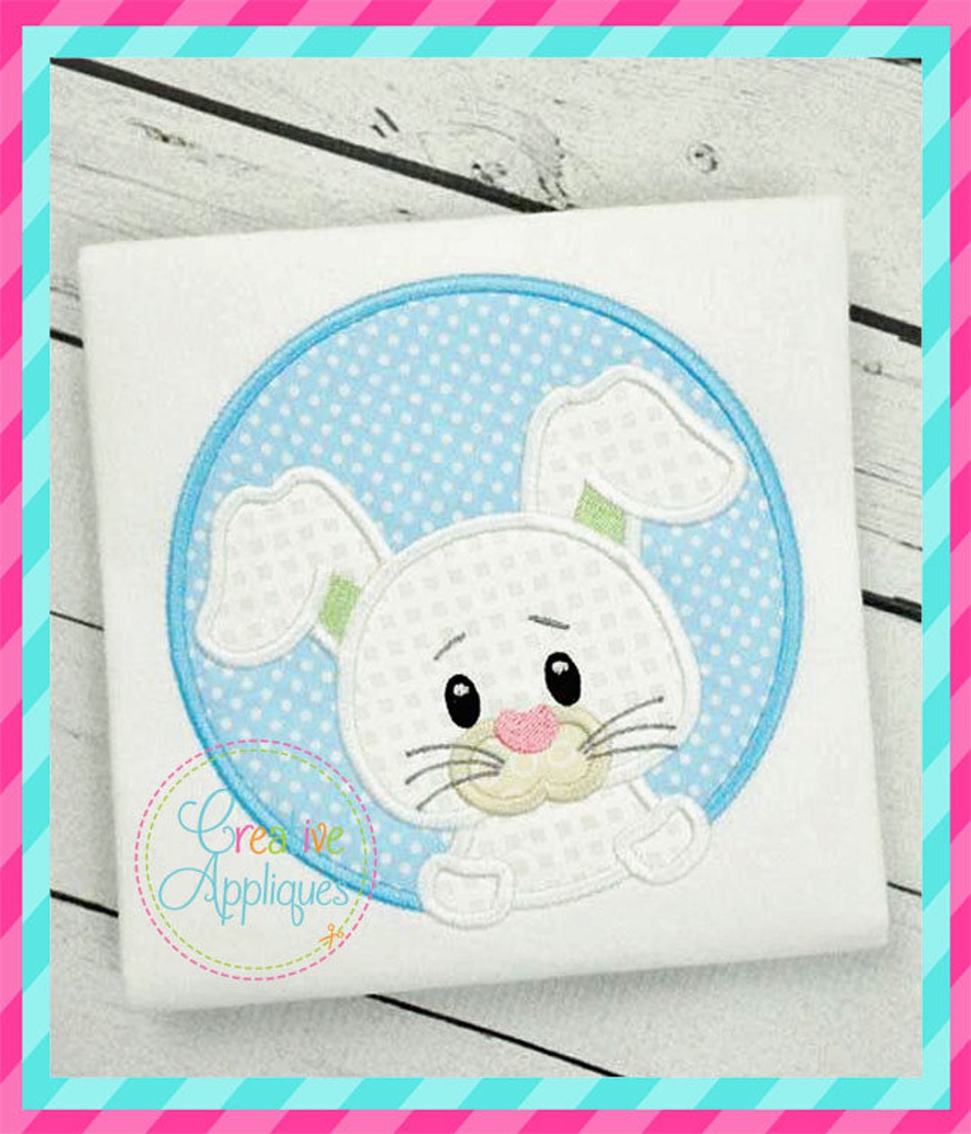 Rabbit Digital Machine Embroidery Applique Design 4 SIZES, Rabbit ...