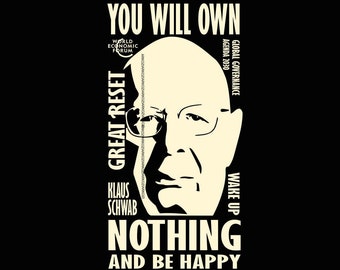 Klaus Schwab You Will Own Nothing SVG PNG