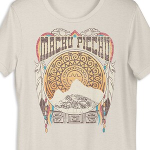 Machu Picchu Vintage Boho Design Unisex TShirt