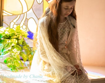 Handmade Lace Tallit, Petite Ladies Jewish Prayer Shawl, Bat Mitzvah Gift, Tallis