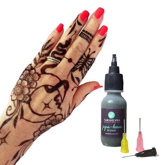 Jagua Henna *BLEND* Dark Brown All-natural Plant-based Body Art