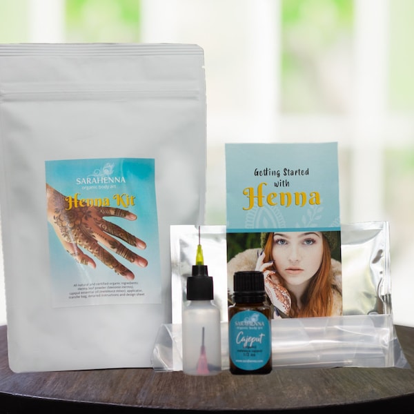 Henna Kit For Beginners & Professionals - All Natural Plant Based - Certified Organic