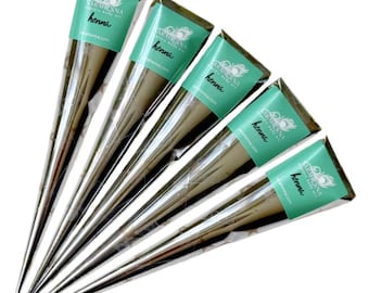 Organic Henna Paste, Handmade and Ready to Use, Bottle and Cone Applicators, Natural and Plant Based