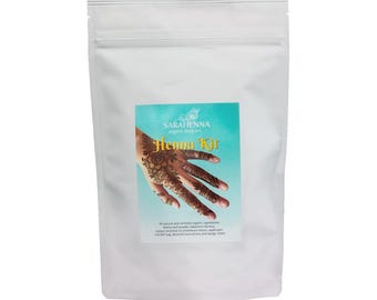 Kit de henna para principiantes y profesionales - Totalmente natural a base de plantas - Certificado orgánico