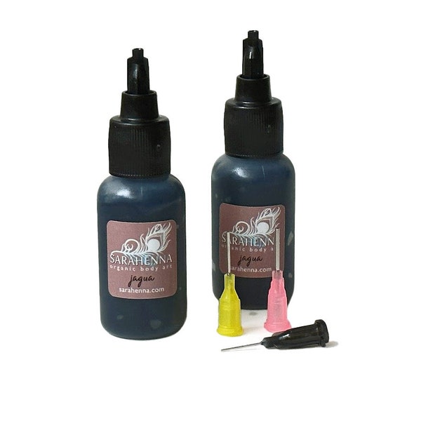 Jagua Gel - Ultra Dark and Ready to Use, All Natural (Bottle and Cone Applicators)