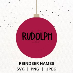 Reindeer Names SVG JPEG PNG - Téléchargement numérique