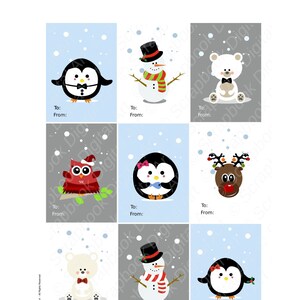 Printable Christmas gift tags, Etiquetas o tarjetas imprimibles de Navidad.