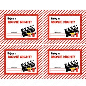 Printable 4x5 Redbox Gift Card Tag Printable Card Enjoy A Etsy Uk