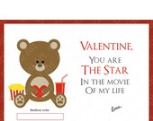 Items similar to Printable Valentine Card, Redbox Gift Card Tag, Movie Night Redbox coupon. on Etsy