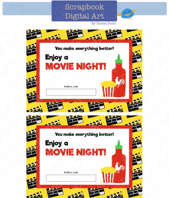 Printable Redbox Reward Card Tag, Printable Card, Online video Evening Redbox coupon. picture regarding Redbox Gift Card Printable identified as Printable Redbox Reward Card Tag, Printable Card, Online video Evening Redbox coupon.