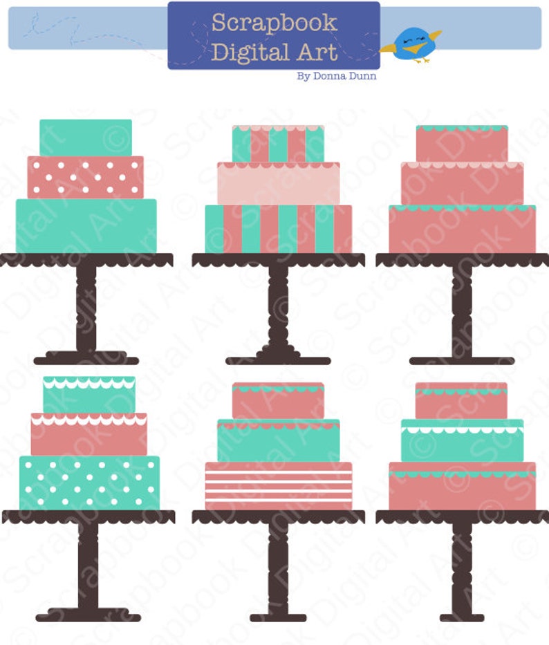 Cakes Clipart Set, Cake Clipart, Torta Clip Art. Etsy Hong Kong