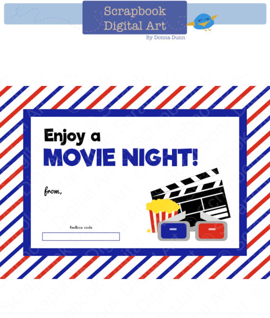 Redbox Gift Tag Printable Free