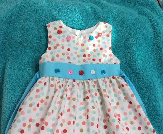 Girl's Toddler's cotton dress polka dot dress party