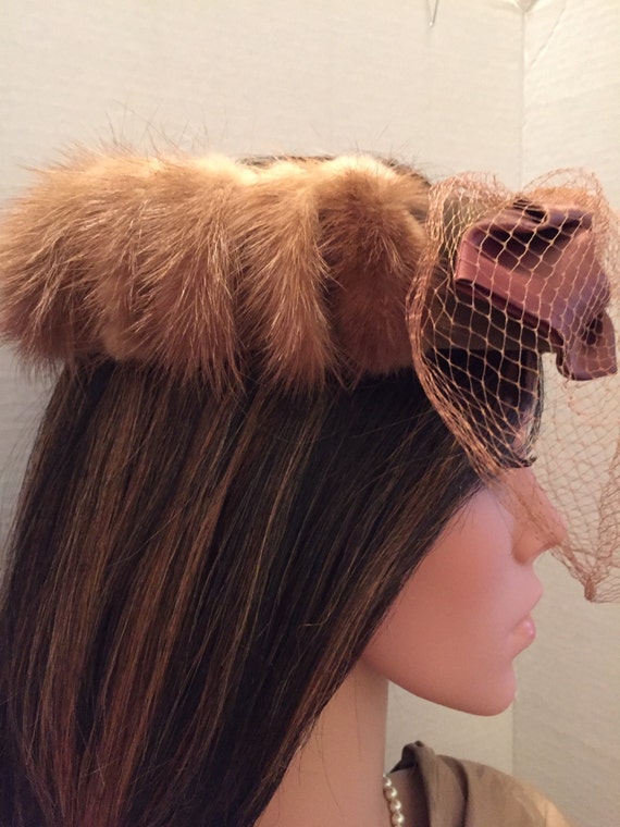 Vintage Mink Headband - image 3