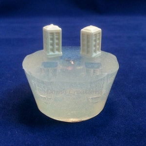 Dr. Who inspired 3D mini Police Box Tardis earrings silicone mold