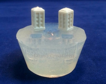Dr. Who inspired 3D mini Police Box Tardis earrings silicone mold