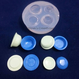 Dollhouse miniature plates silicone mold