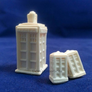 Dr. Who inspired 3D Tardis Police Box Pendant Silicone Mold