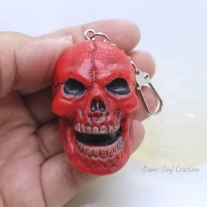 Keychain Sized Open Mouth Human Skull Clear Silicone Mold