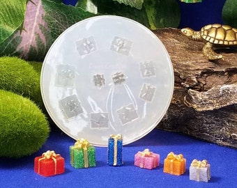 3D Charms Present, Mini Gifts Clear Silicone Mold Pallet