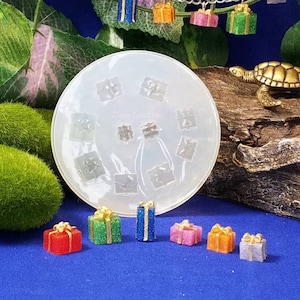 3D Charms Present, Mini Gifts Clear Silicone Mold Pallet