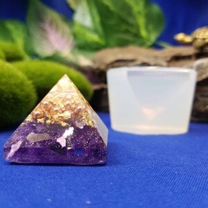 Flat Edge Orgonite, stampo in silicone trasparente piramide chakra