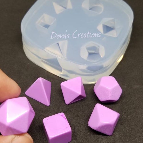 Multi Sided Gaming Dice Food Safe Clear Silicone Mold NO LID Etsy Canada
